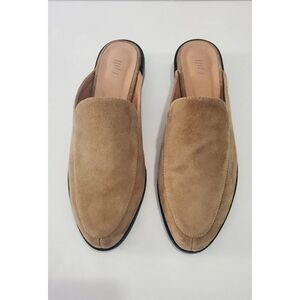 J. Jill Super Comfortable Suede Loafer Mules in Taupe Green sz 9